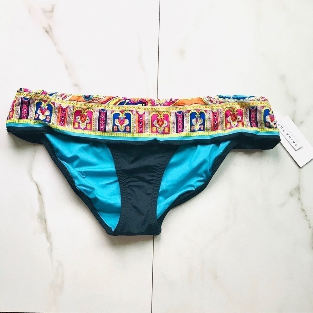 NWT Trina Turk Black Banded Bikini Bottoms - Picture 2 of 6